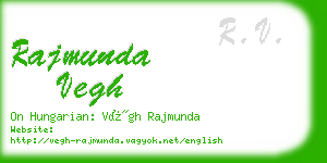 rajmunda vegh business card